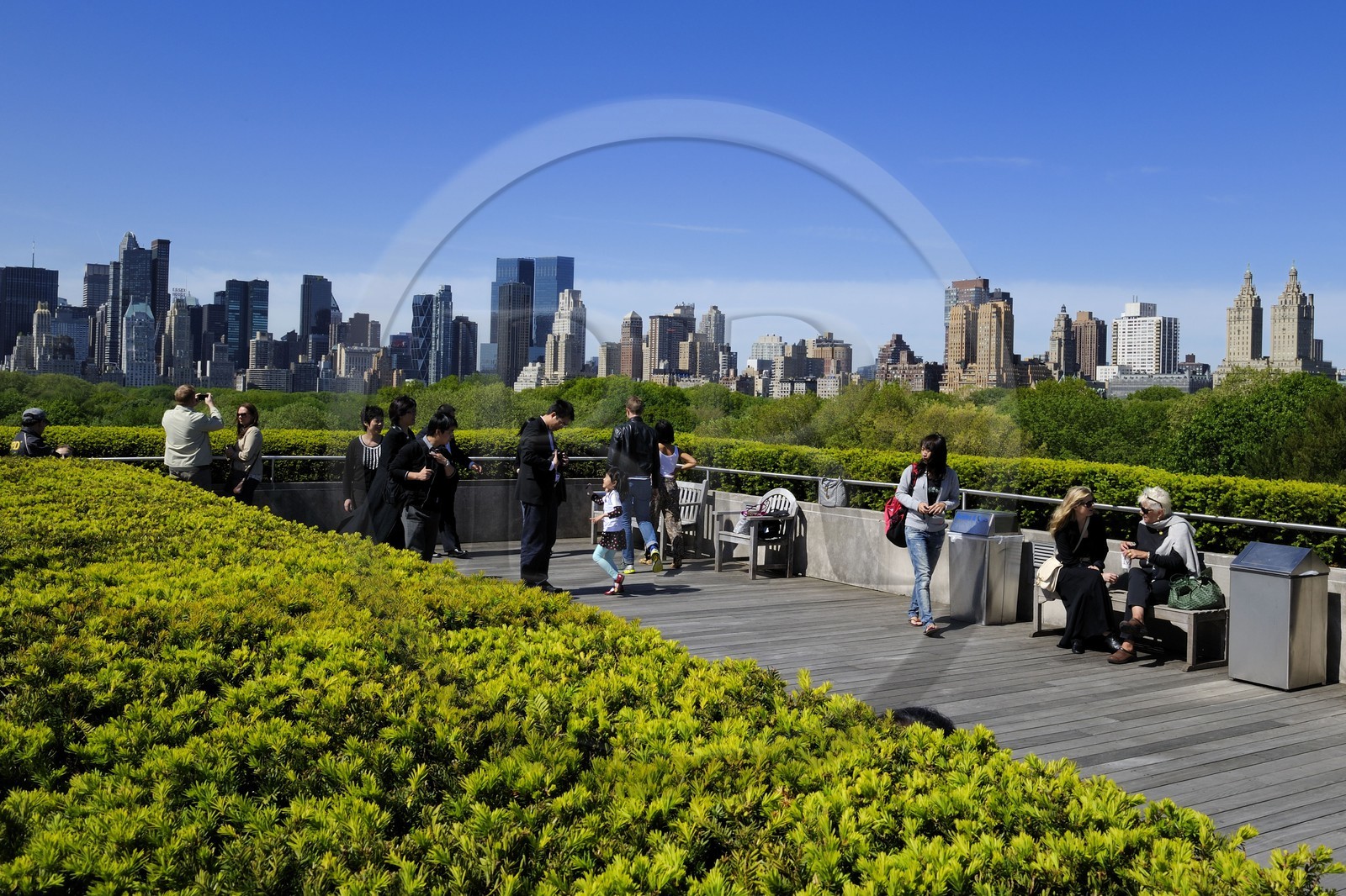 Etats-Unis, New York, Manhattan, East Side, les immeubles de Midtown et Central Park vus depuis la terrasse du Metropolitan Museum of art (MET)