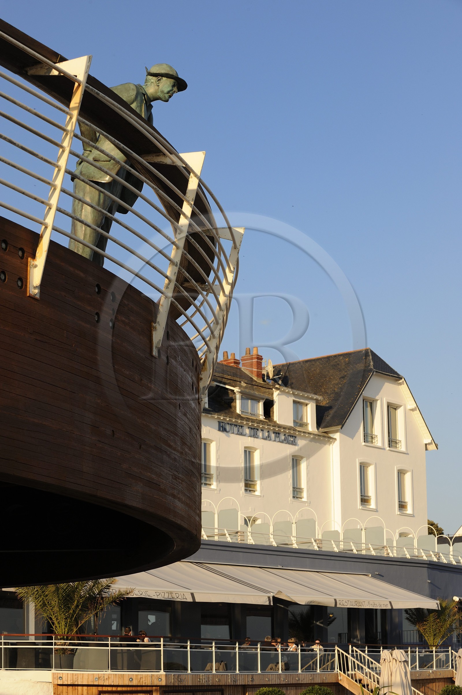 France, Loire-Atlantique (44), Saint-Nazaire, plage de Saint-Marc des vacances de Monsieur Hulot de Jacques Tati