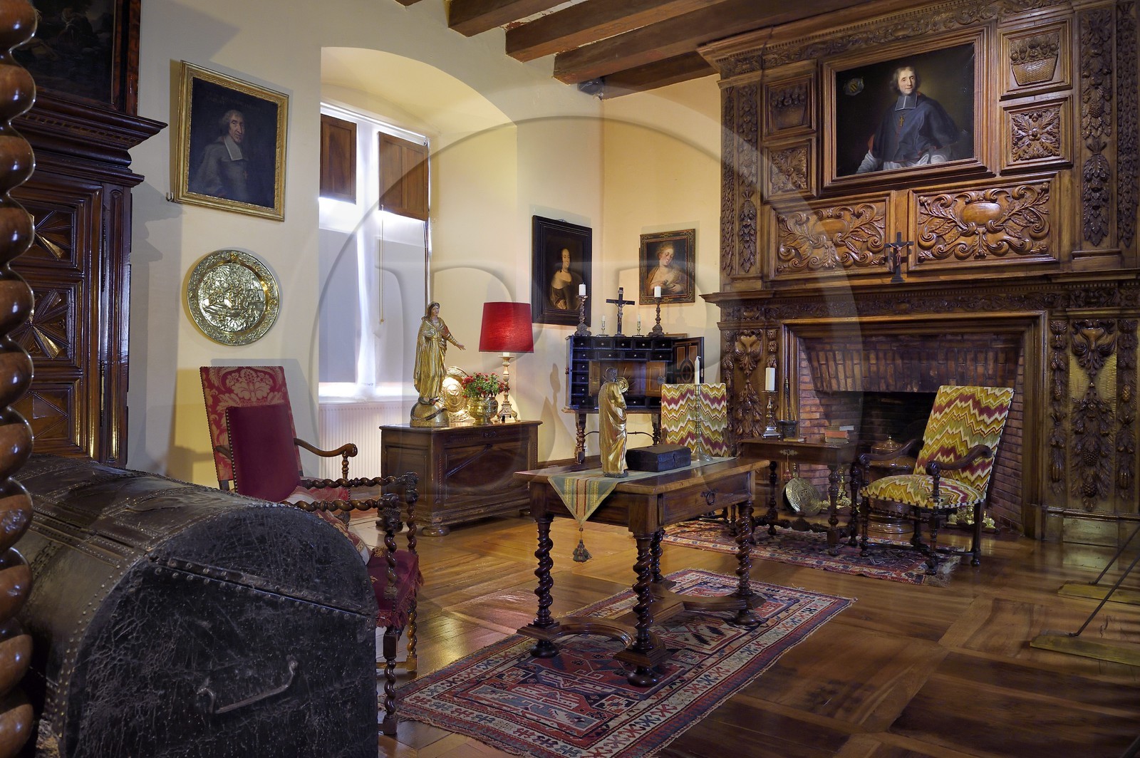 France, Dordogne (24), Périgord Noir, vallée de la Dordogne, Sainte-Mondane, le chateau de Fénelon, la chambre de Fénelon