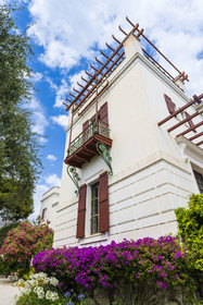 France, Alpes-Maritimes, Beaulieu-sur-Mer, neo-Greek style villa Kerylos build in 1908 by architect Emmanuel Pontremoli