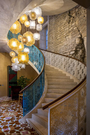 France, Bouches du Rhone, Arles, Hotel L'Arlatan in a private mansion revisited by the artist Jorge Pardo