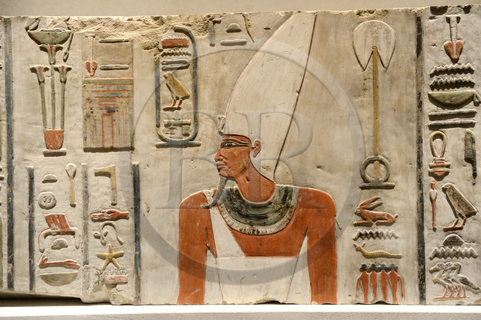 Etats-Unis, New York, Manhattan, East Side, Metropolitan Museum of Art (MET), fragments en relief du temple de Mentouhotep II à Deir el-Bahari