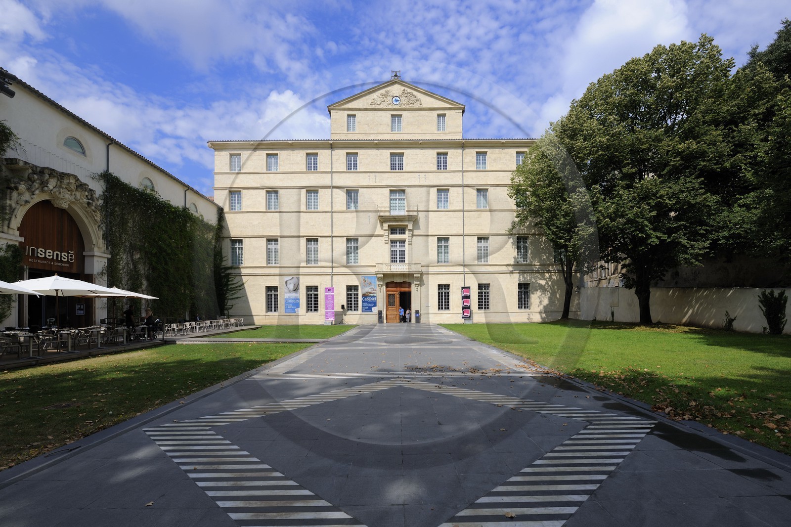 France, Herault, Montpellier, historical center, Fabre museum, the lignes of Buren, compulsory mention: managed by Montpellier Agglomeration