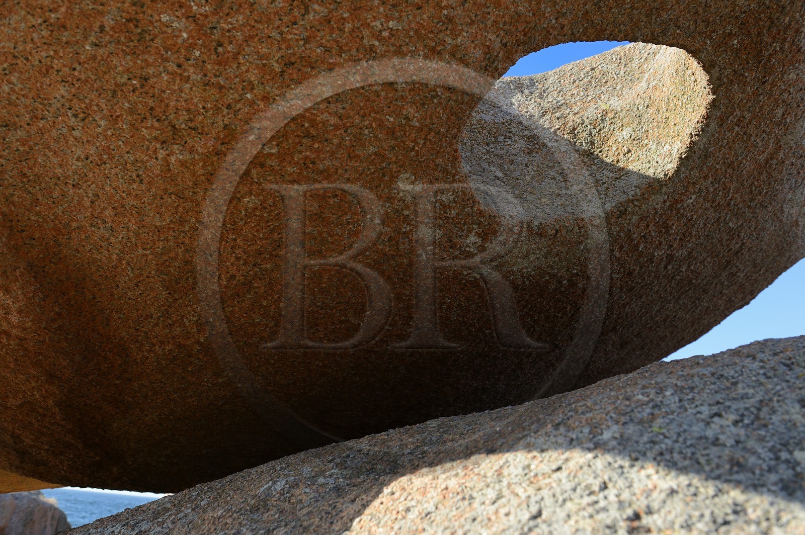 France, Cotes-d'Armor, Cote de Granit Rose (the Pink Granite coast), Tregastel, Renote island