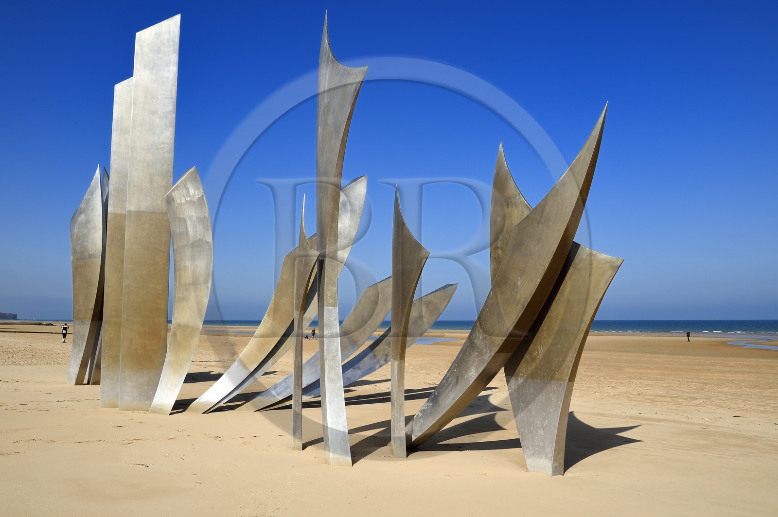 France, Calvados, Saint Laurent sur Mer, Omaha Beach, The Braves memorial work of the sculptor Anilore Banon Anilore Banon