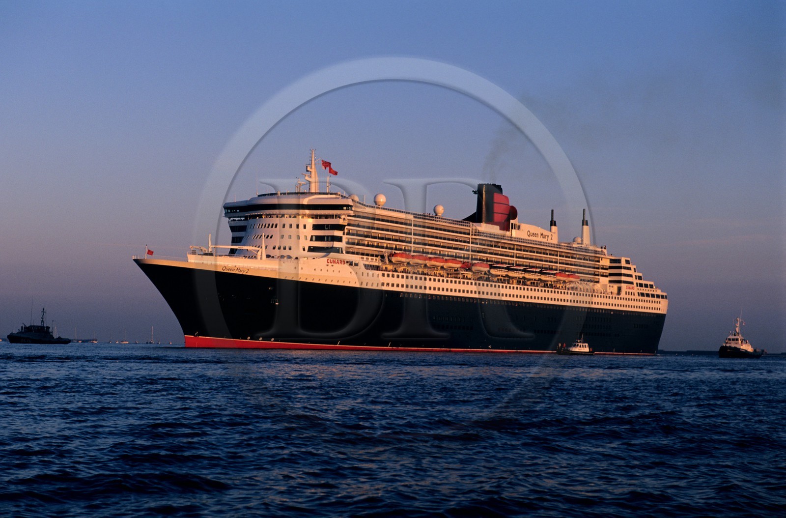 France, Manche, Cotentin, road of Cherbourg, arrival of the Queen Mary II