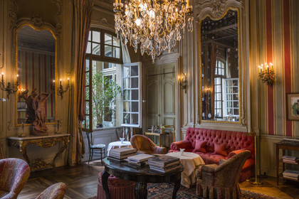 France, Vaucluse, Avignon, Hotel La Mirande, one of the lounges