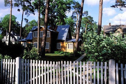 Latvia (Baltic States), Jurmala sea resort, beautiful wooden house