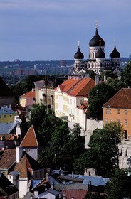 Estonia (Baltic States), Harju Region, Tallinn, European Capital of Culture 2011, the upper city, Toompea mound, the upper city overhangs the old town
