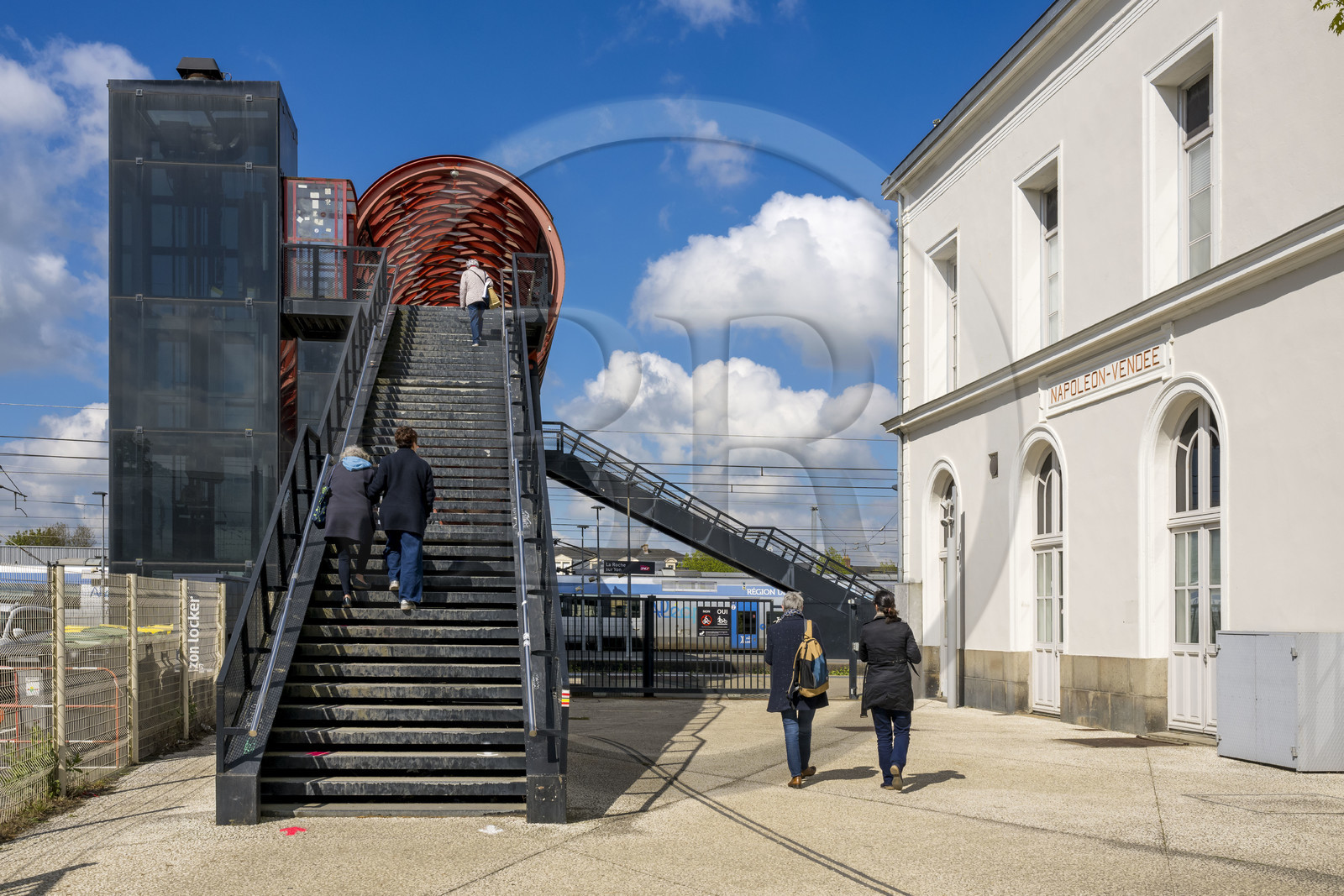 France, Vendée (85), La Roche-sur-Yon, gare Napoleon-Vendée du premier nom donné à la ville