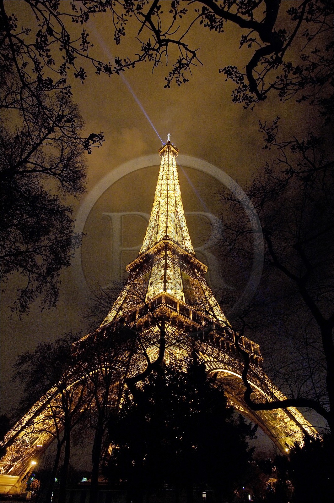 France, Paris (75), la Tour Eiffel illumin