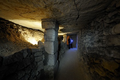 France, Paris (75), la carrière des Capucins sous l'hopital Cochin
