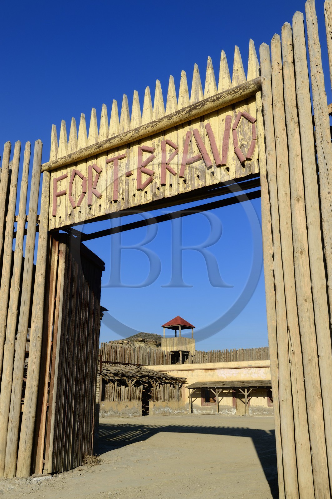 Spain, Andalusia, Almeria Province, Tabernas Desert, Fort Bravo Texas-Hollywood Amusement park where the 7 Mercenaries from John Sturges, Les Petroleuses from Christian-Jaque and A Fistful of Dollars from Sergio Leone were filmed