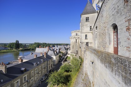 France, Indre et Loire, Amboise, Loire Valley listed as World Heritage by UNESCO, Chateau d'Amboise, the dwelling of the King overhanging the Loire river