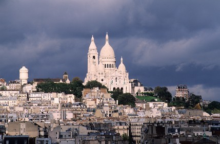 France, Paris (75), vue sur le Sacré-Coeur et la Butte Montmartre