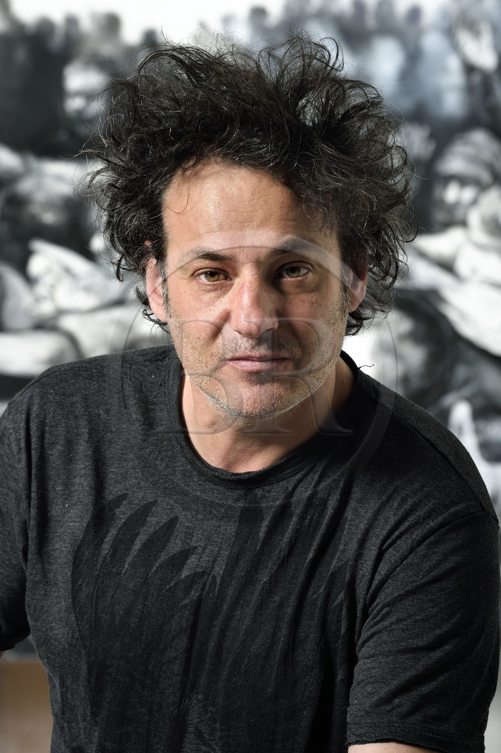 France, Val-de-Marne (94), Yvry-sur-Seine, Atelier de Fred Kleinberg, travail pour l'exposition Odyssée