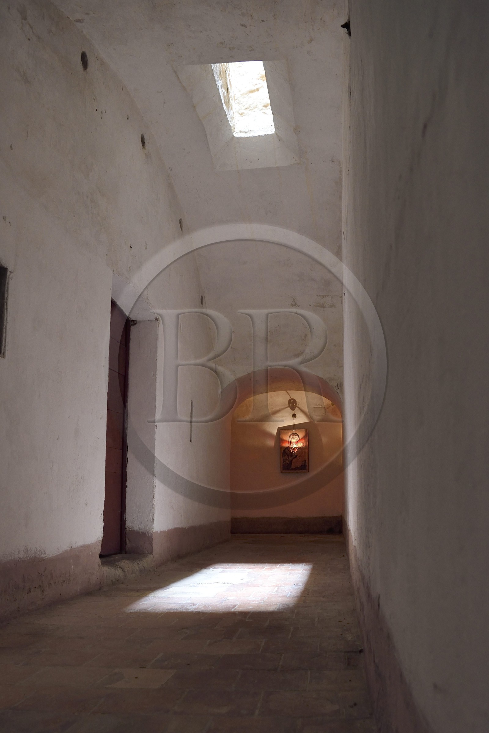 France, Var (83), Iles d'Hyères, parc national de Port Cros, Ile de Porquerolles, le Monastère orthodoxe Sainte-Marie dans l'ancien fort de la Repentance
