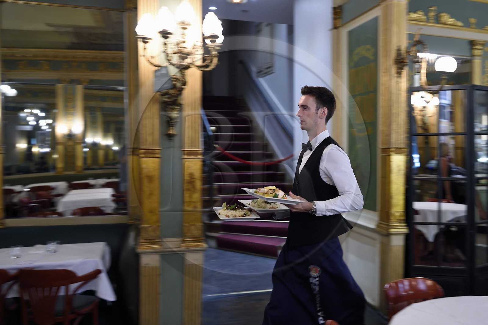 France, Bouches du Rhone, Aix en Provence, Cours Mirabeau, café Les Deux Garcons, frequented by Paul Cezanne