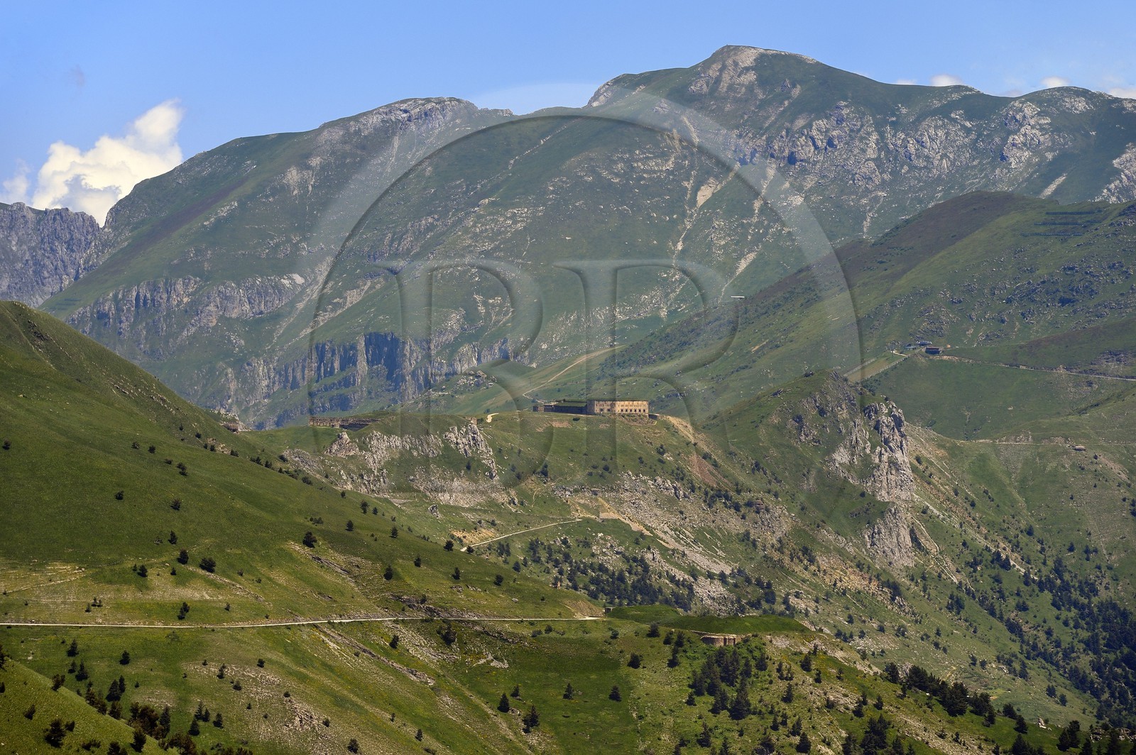 France, Alpes-Maritimes (06), le Fort Central au Col de Tende (1871m), fortifications construites par les Italiens en 1881