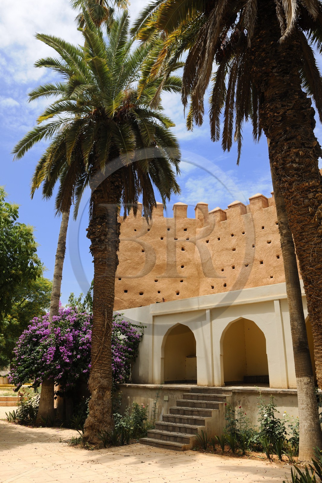 Morocco, Oriental Region, Oujda, the garden of Lalla Meriem park along the walls of the medina