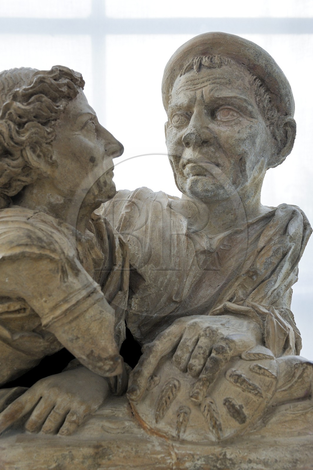 Italie, Toscane, Val di Cecina, Volterra, Museo Etrusco Guarnacci (Musée Etrusque Guarnacci), urne des vieux époux (Urna depli sposi)