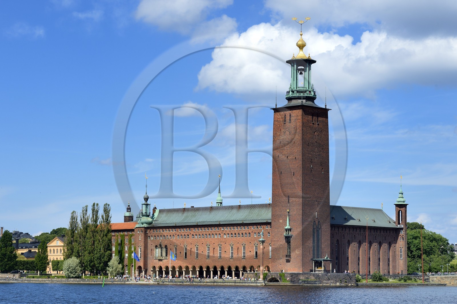 Suède, Stockholm, île de Kungsholmen, l'hôtel de ville de Stockholm (Stadshuset) construit par l'architecte Ragnar Ostberg