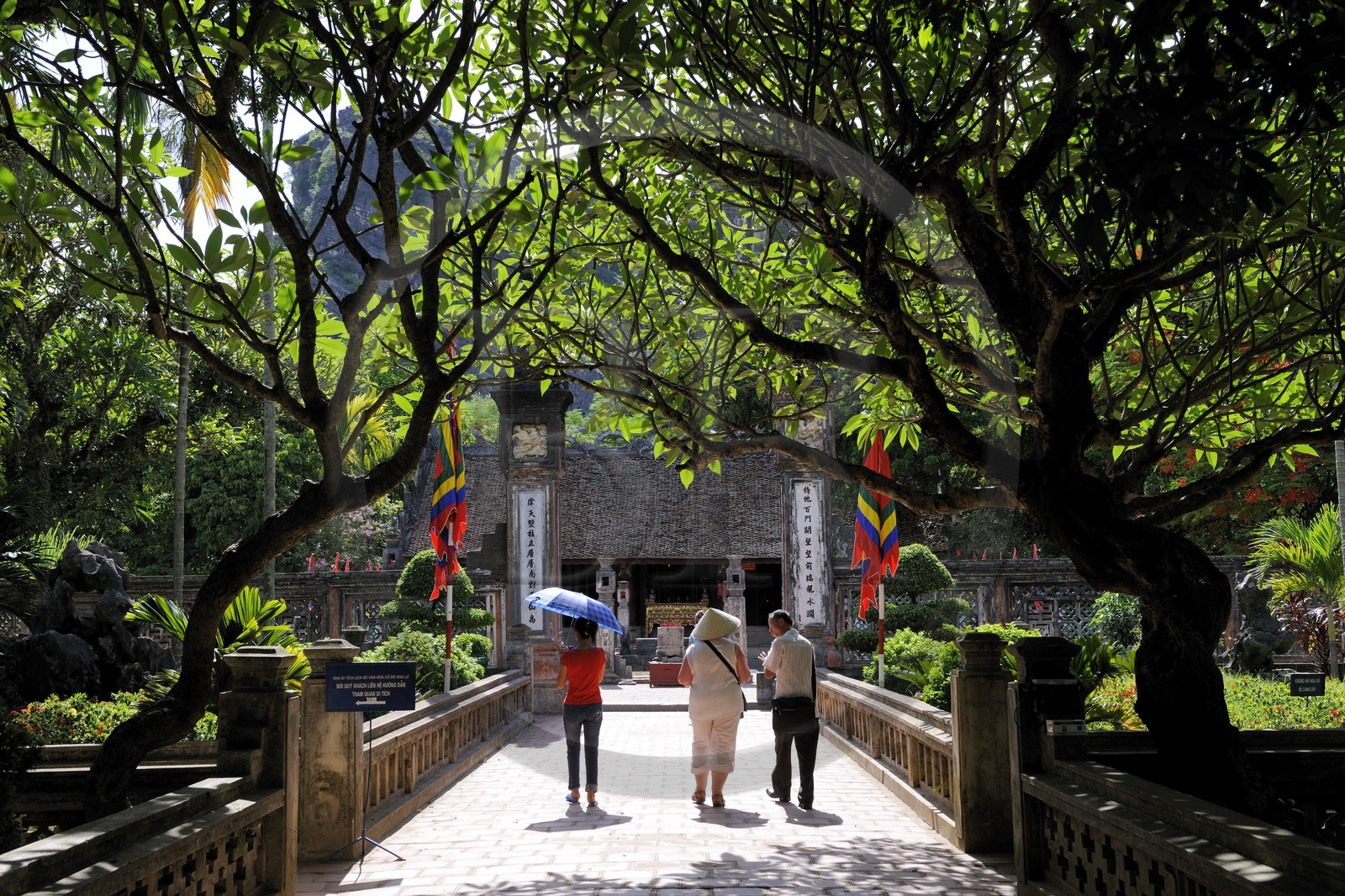 Vietnam, province de Ninh Binh, Hoa Lu, temple de Dinh Tien Hoang, construit au Xe siècle et restauré au XVIe siècle, dédié à la dynastie des Dinh