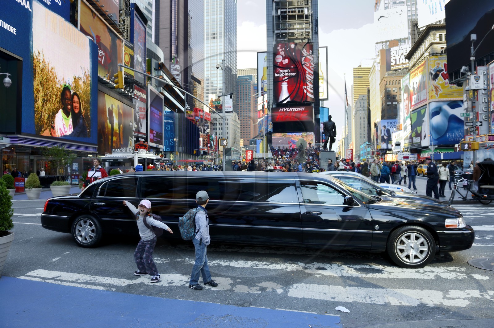 Etats-Unis, New York, Manhattan, Midtown, Times Square, limousine