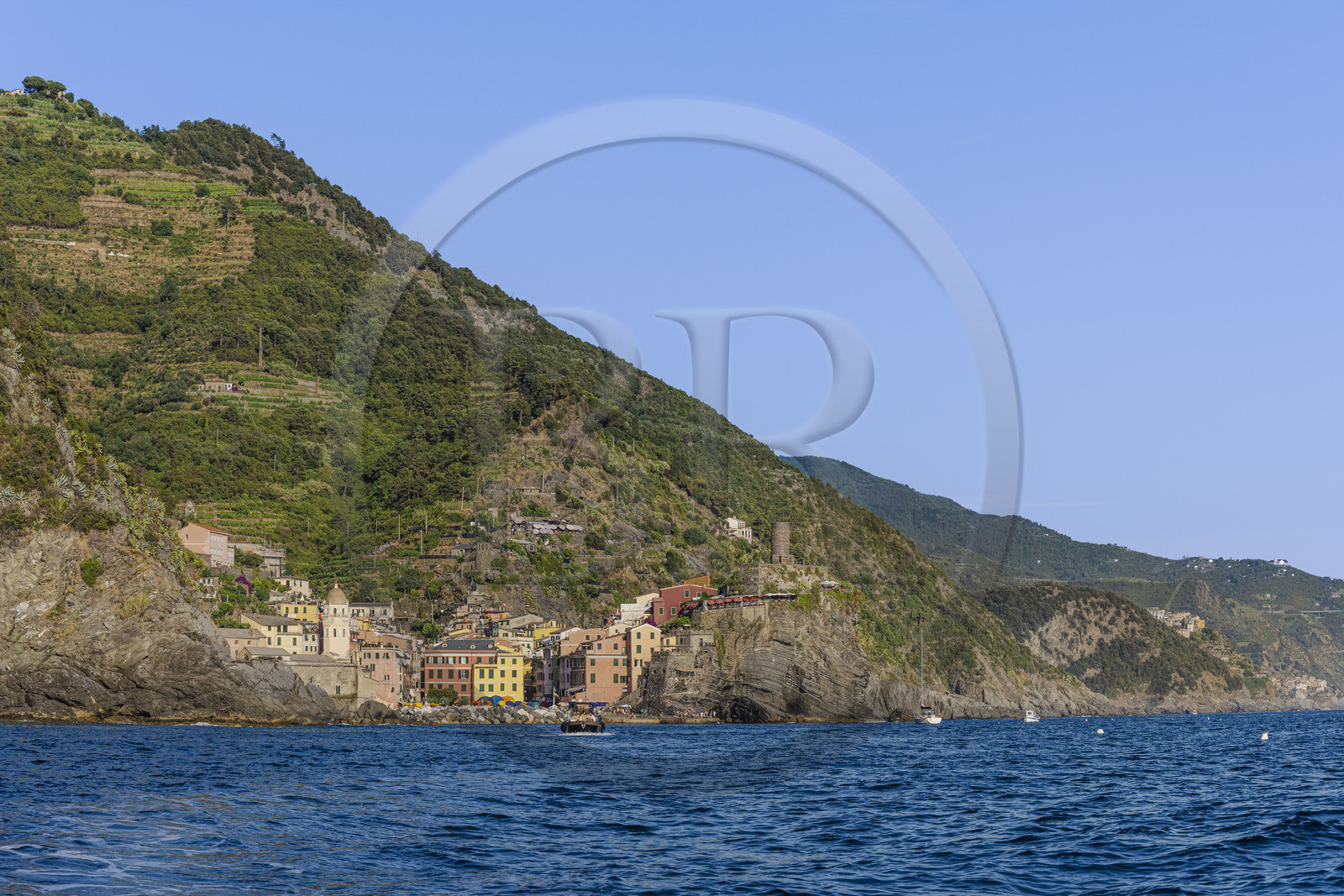 Italie, Ligurie, Cinque Terre, parc national des Cinque Terre classé Patrimoine Mondial de l'UNESCO, village de Vernazza