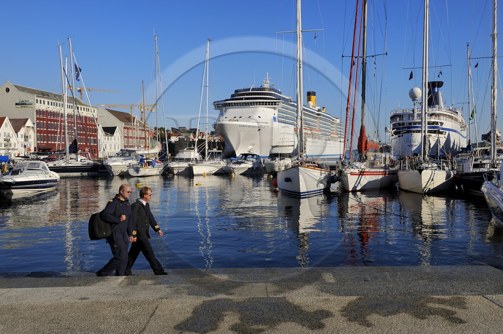 Norvège, Rogaland, Stavanger, le vieux port (Vagen)