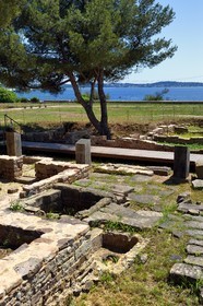 France, Var, Almanarre district, Olbia archaeological site founded around 350 BC by Greeks from Marseille, the public well