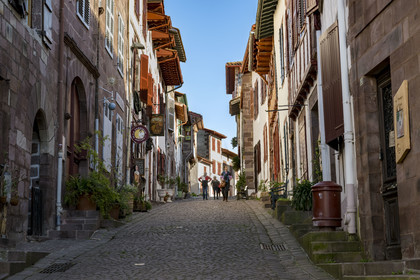 France, Pyrenees Atlantiques, Basque Country, Saint Jean Pied de Port, rue de la Citadelle on the Way of St. James