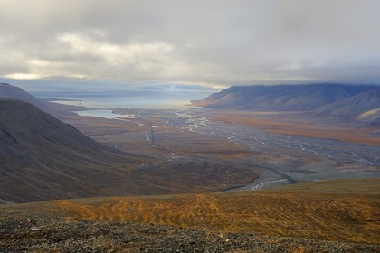 Norvège, Svalbard (Spitzberg), fjord de Longyearbyen