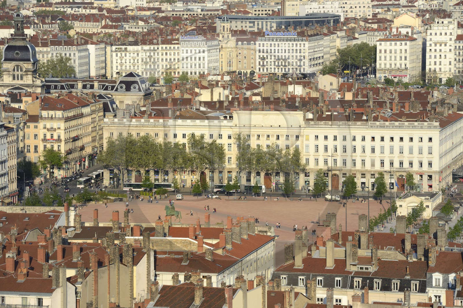 France, Rhone, Lyon, historical site listed as World Heritage by UNESCO, la place Bellecour in the district of La Presqu'Ile