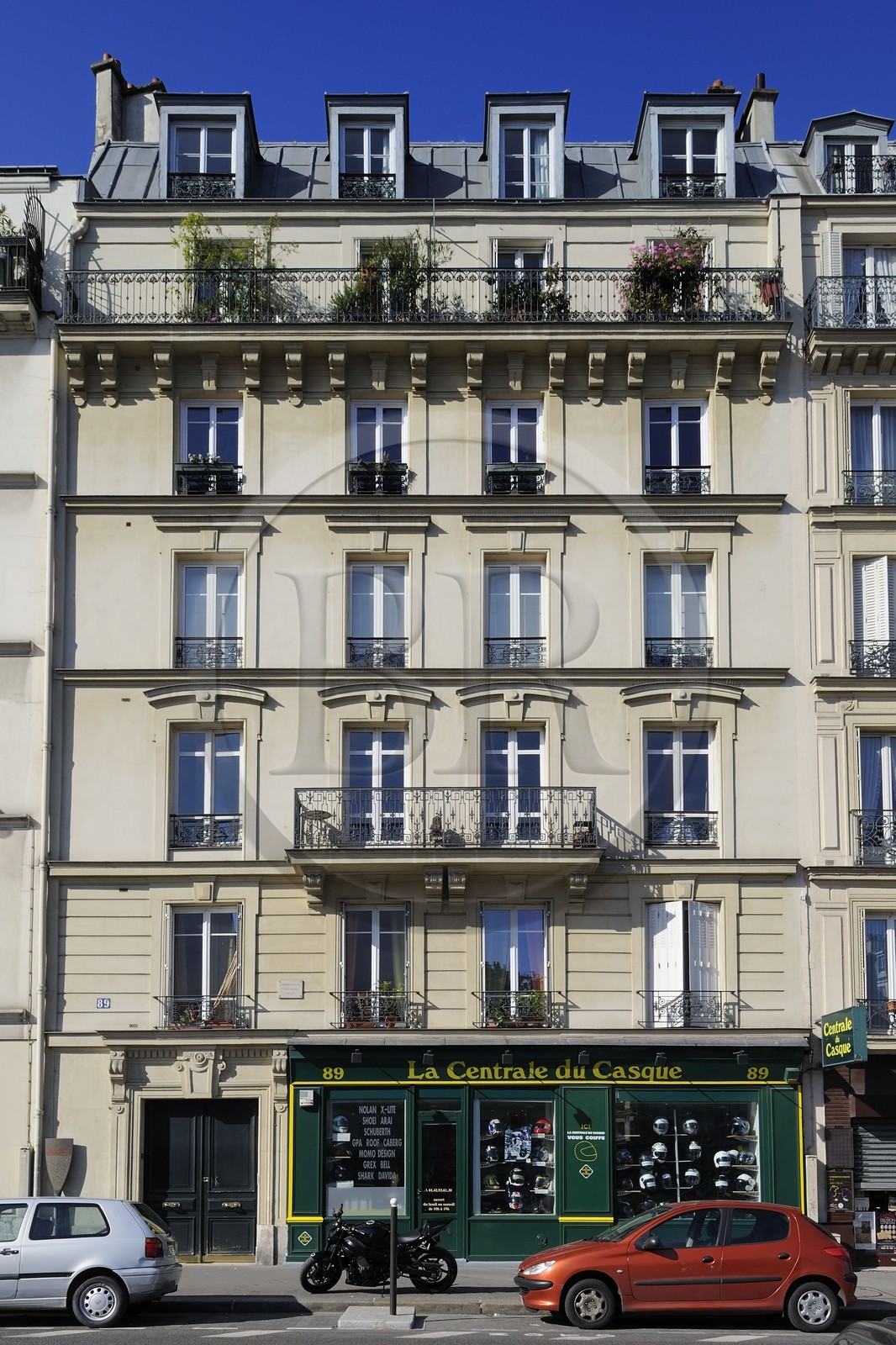 France, Paris (75), immeuble haussmannien de troisieme classe au n° 89 rue de Rome