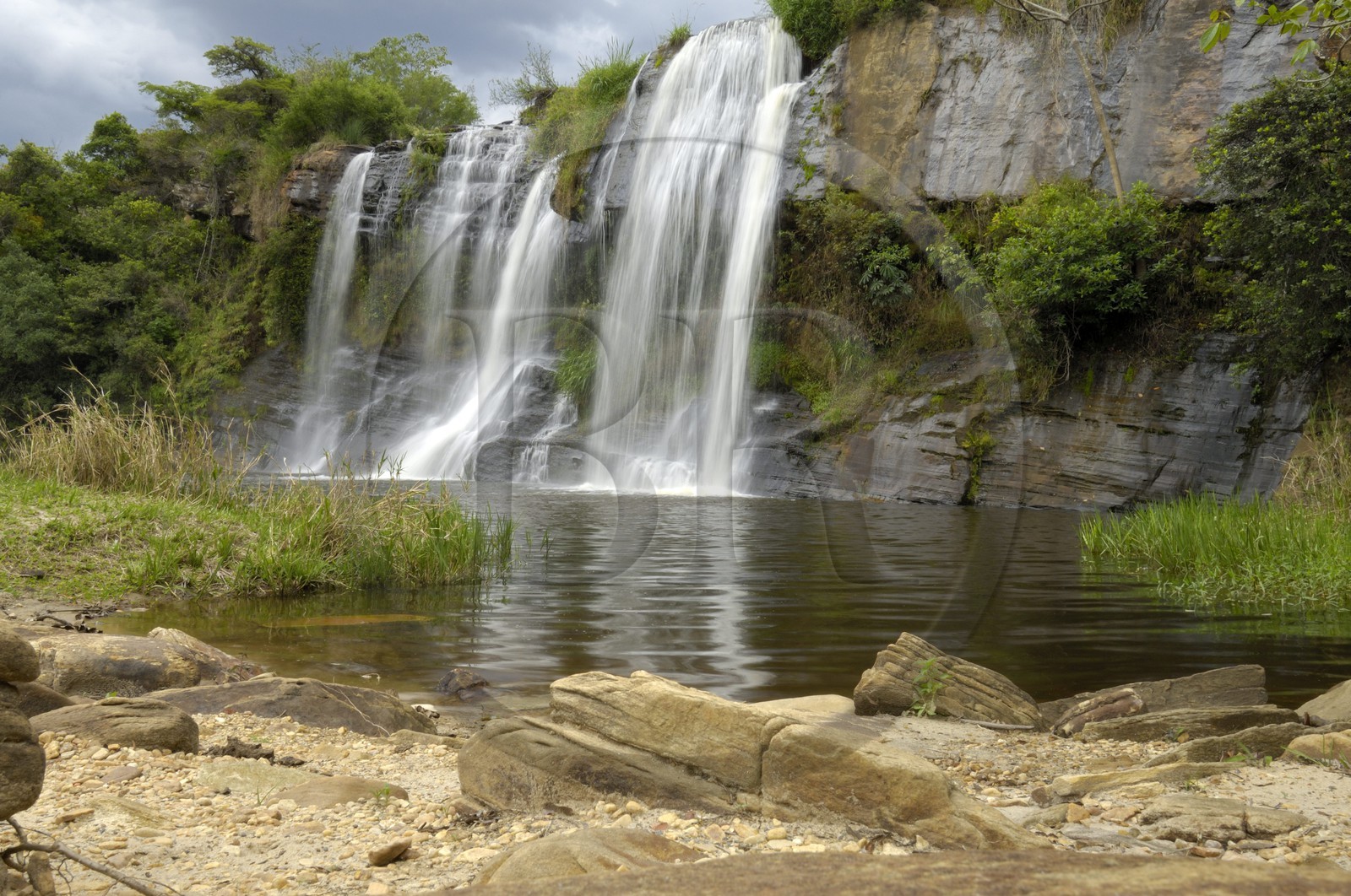 Brazil, Minas Gerais state, Carrancas area, waterfall (Gold Route, Estrada Real)