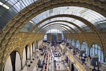 France, Paris, Orsay museum, general view of the nave