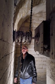 France, Charente-Maritime (17), La Rochelle, la Porte Royale construite entre 1706 et 1723, mécanisme de pont-levis, Jean-Pierre Guemas