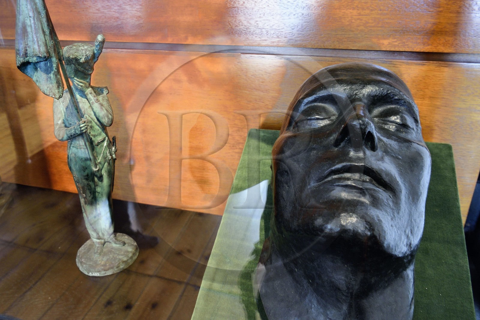 France, Charente-Maritime (17), Ile d'Aix, le bourg, le musée napoléonien, masque mortuaire de Napoléon