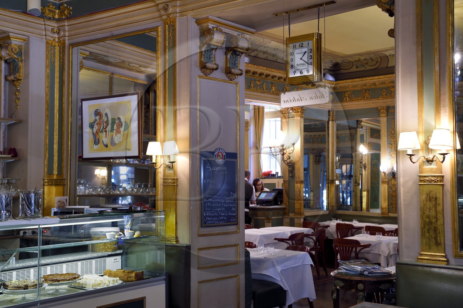 France, Bouches-du-Rhône (13), Aix en Provence, cours Mirabeau, café Les Deux Garçons que fréquenta Paul Cézanne