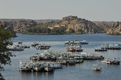Egypte, Haute-Egypte, Nubie, vallée du Nil, Assouan, île d'Agilka, Philae classé Patrimoine Mondial de l'UNESCO, le temple d'Isis