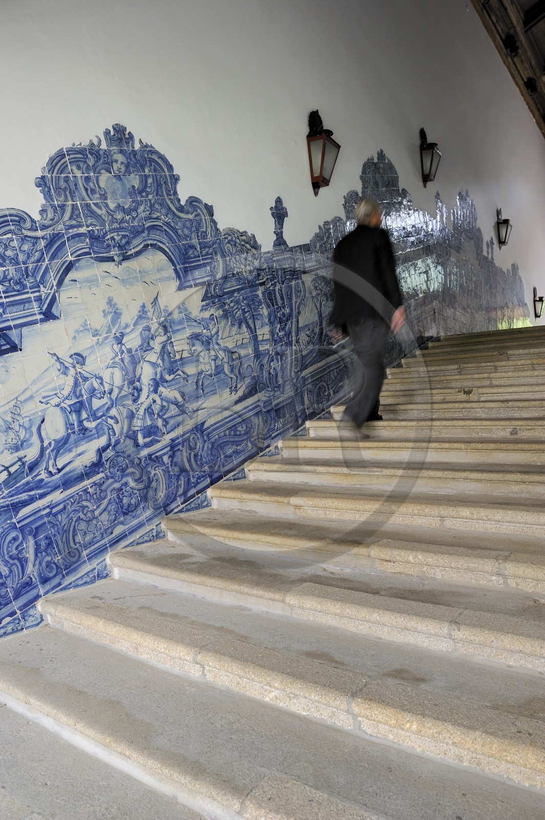 Portugal, région du Minho, Guimaraes, Pousada de Santa Marinha da Costa, azulejos