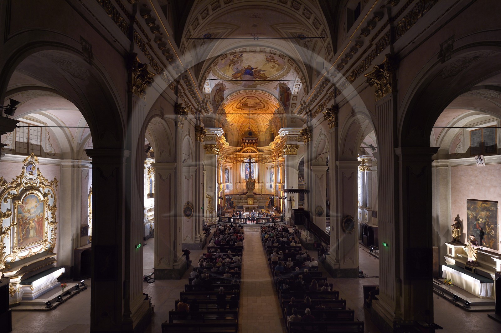 France, Alpes-Maritimes (06), vallée de la Bévéra, Sospel, la cathédrale Saint Michel, concert des BaroQuiales, festival annuel d'art Baroque