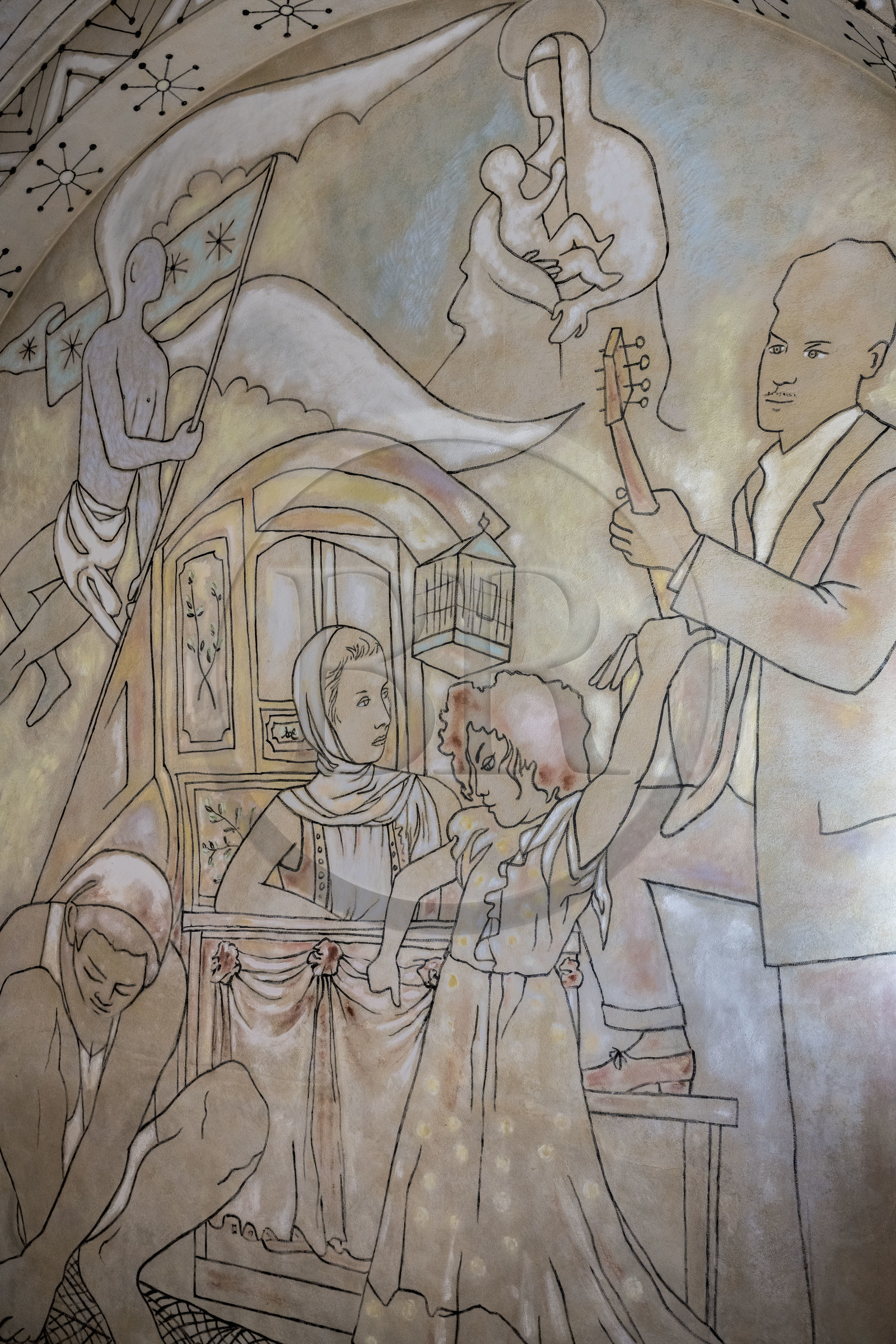 France, Alpes-Maritimes (06), Villefranche-sur-Mer, la chapelle Saint-Pierre propriété de la prud’homie des pêcheurs et décorée par Jean Cocteau