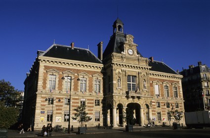 France, Paris 19ème (75), mairie du 19ème arr., place Armand Carrel