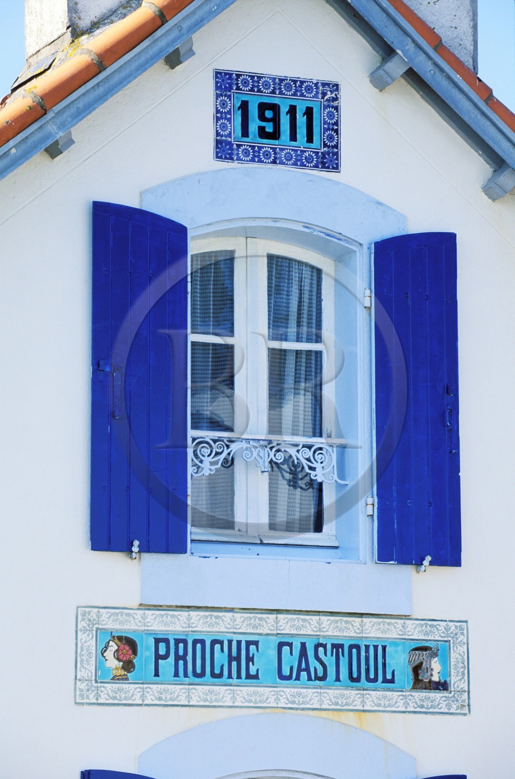 France, Morbihan, Belle Ile, Le Palais, main town of the island, house at town end