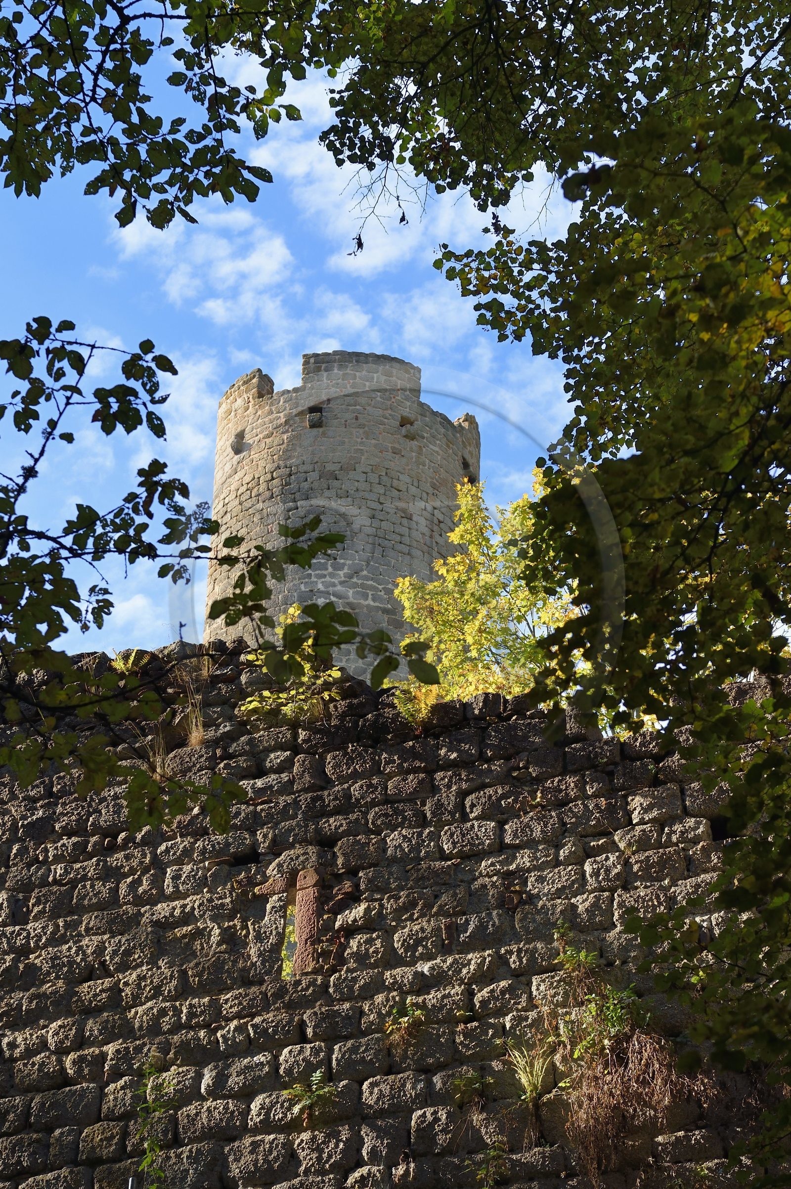 France, Bas-Rhin (67), Route des vins d'Alsace, Andlau, le chateau d'Andlau (Haut-Andlau)