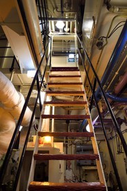 France, Charente-Maritime, La Rochelle, the Basin of the great yachts, Maritime Museum, the Frigate France I, the engine room