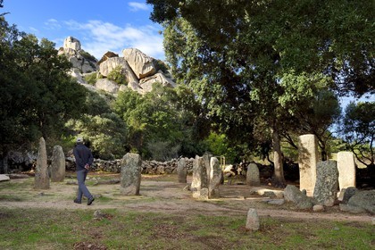 France, Corse du Sud, Sartene, archaeological site of Cauria, Renaghju alignment