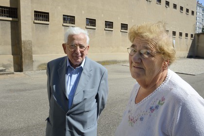 France, Rhône (69), Lyon, Mémorial Prison de Montluc, Claude Bloch et Andrée Gaillard tous deux emprisonnés à Montluc enfants pendant la guerre